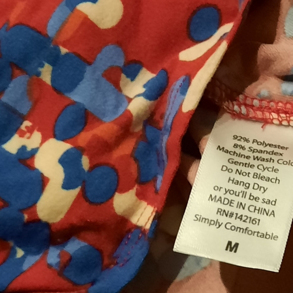 New Lularoe Irma Simply Comfortable Top Hi Low Tunic Shirt Size M Red White Blue - Picture 5 of 5